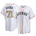 My Store H.Astros #71 Josh Hader Player Gold Collection Game Home Stitched Jerseys