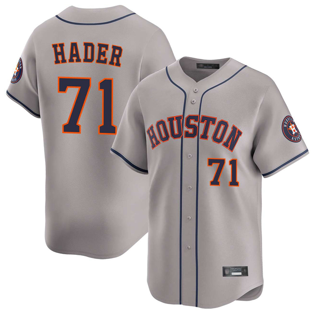 My Store H.Astros #71 Josh Hader Player Gray Home Limited Stitched Jerseys
