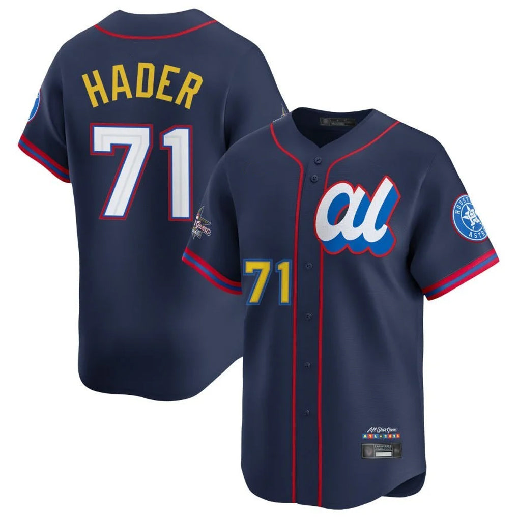 My Store H.Astros #71 Josh Hader Player Navy American League All-Star Game Limited Stitched Jerseys