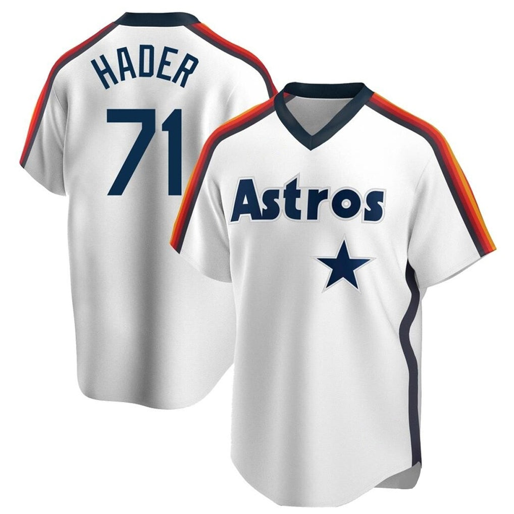 My Store H.Astros #71 Josh Hader Player White Cooperstown Collection T-shirt Stitched Jerseys