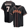 My Store H.Astros #7 Craig Biggio Player Black Fashion Out Home Game Stitched Jerseys