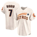 My Store H.Astros #7 Craig Biggio Player Cream Throwback Cooperstown Collection Limited Stitched Jerseys