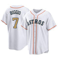 My Store H.Astros #7 Craig Biggio Player Gold Collection Game Home Stitched Jerseys