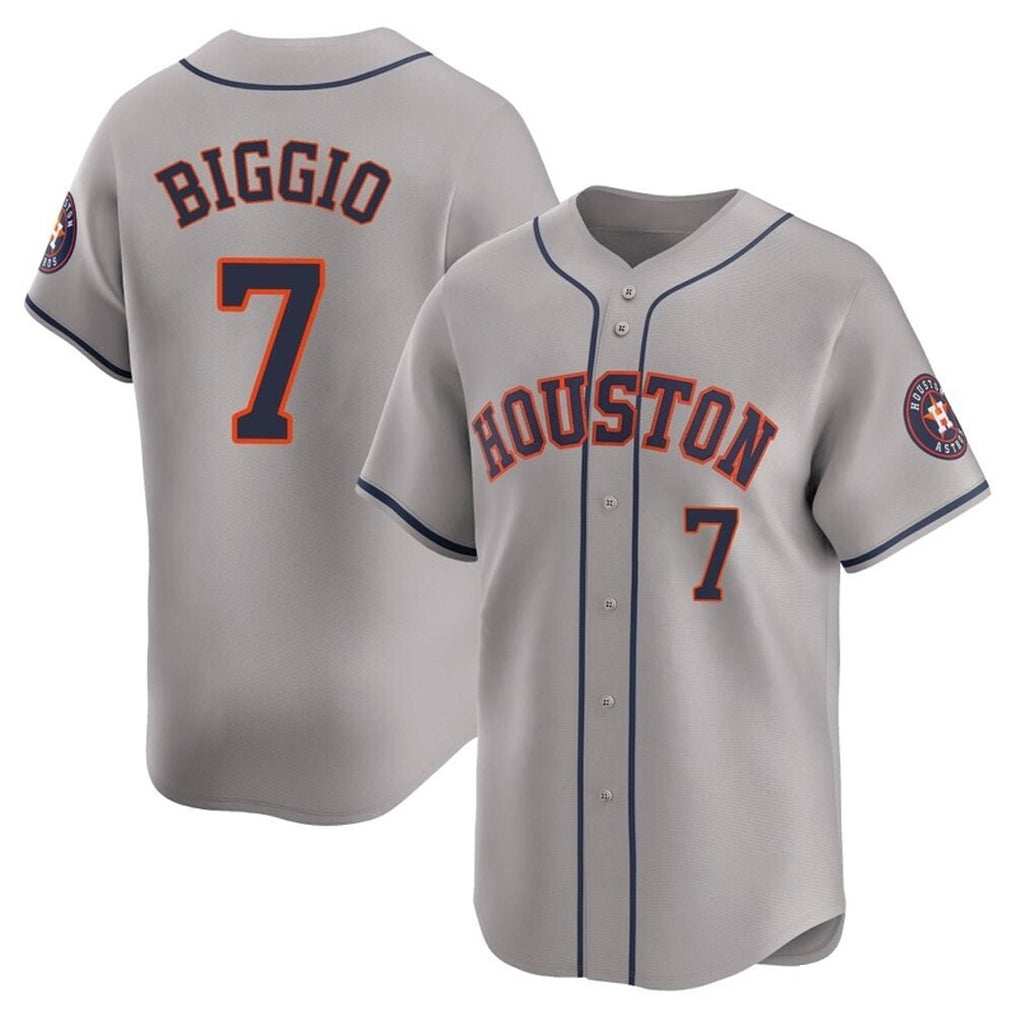 My Store H.Astros #7 Craig Biggio Player Gray Home Limited Stitched Jerseys