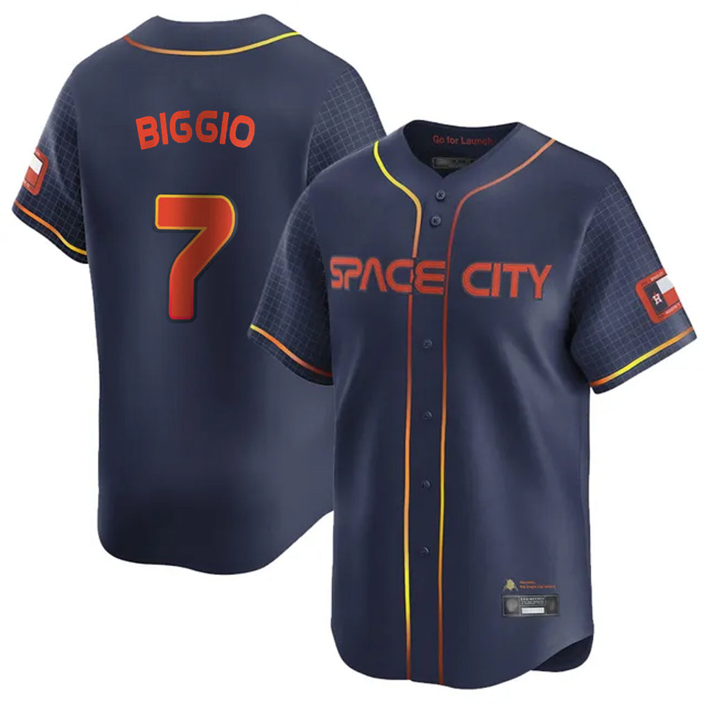 My Store H.Astros #7 Craig Biggio Player Navy City Connect Home Limited Stitched Jerseys