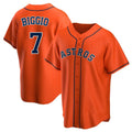 My Store H.Astros #7 Craig Biggio Player Orange Home Game Stitched Jerseys