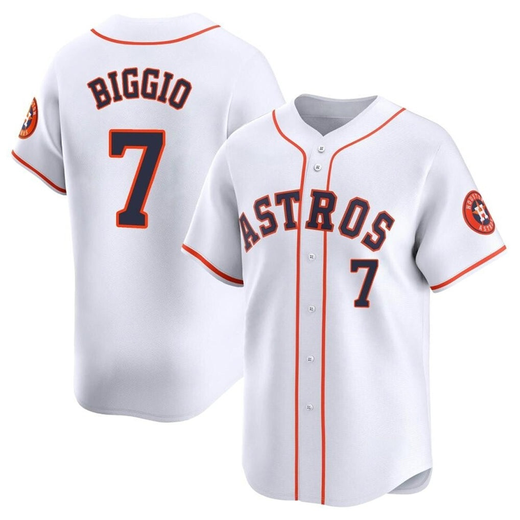 My Store H.Astros #7 Craig Biggio Player White Home Limited Stitched Jerseys