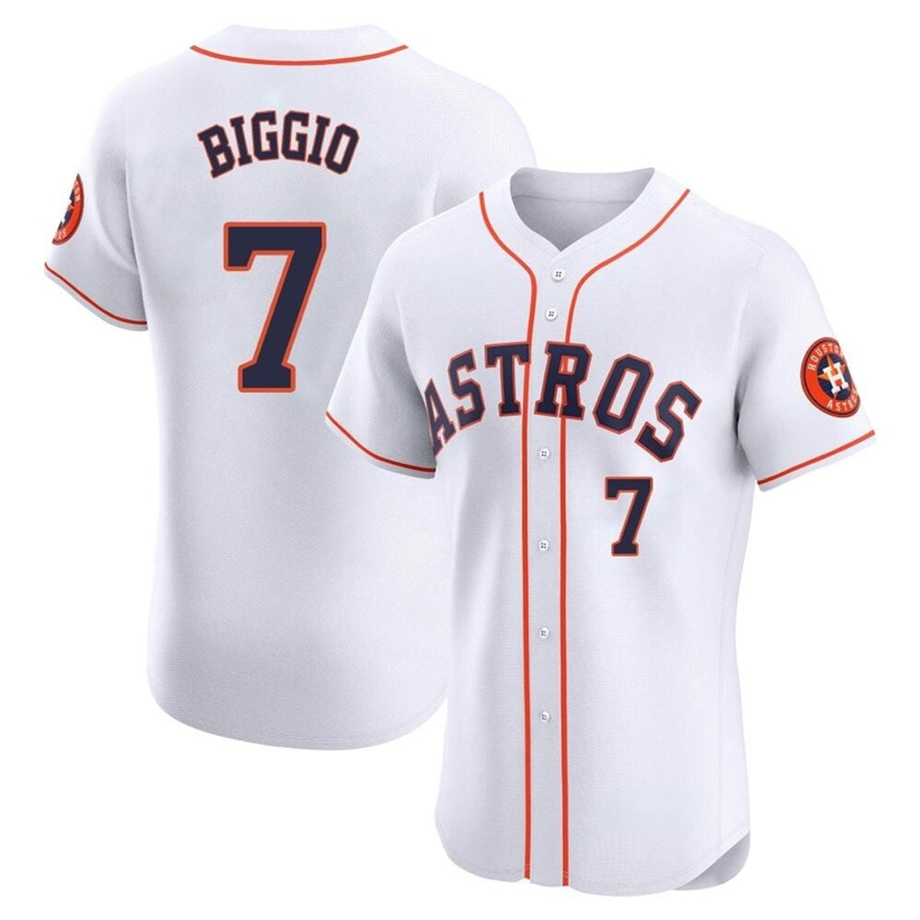 My Store H.Astros #7 Craig Biggio Player White Limited Elite Home Stitched Jerseys