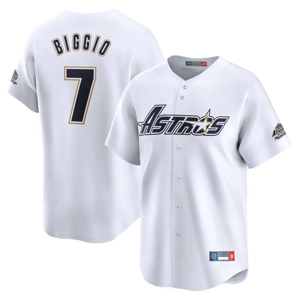My Store H.Astros #7 Craig Biggio Player White Throwback Cooperstown Collection Limited Stitched Jerseys