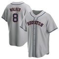 My Store H.Astros #8 Christian Walker Player Gray Home Game Stitched Jerseys