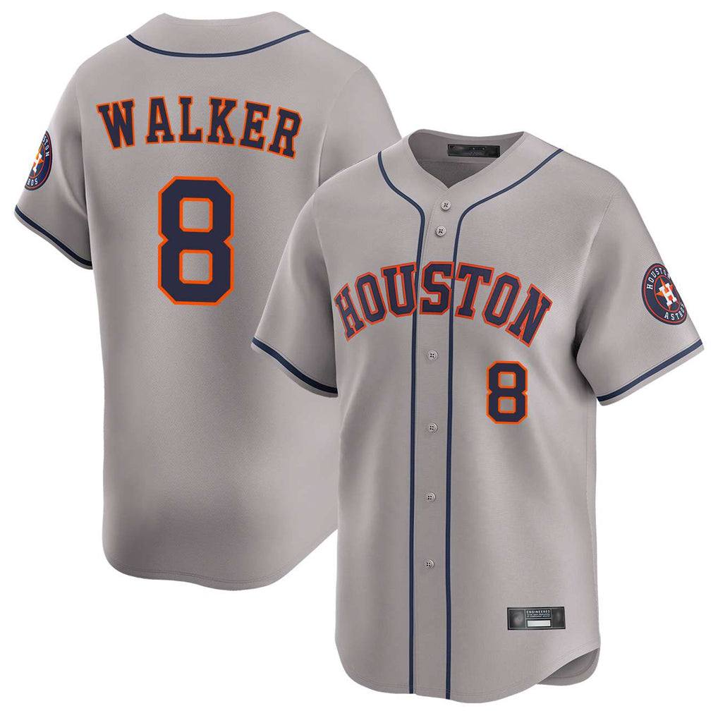 My Store H.Astros #8 Christian Walker Player Gray Home Limited Stitched Jerseys
