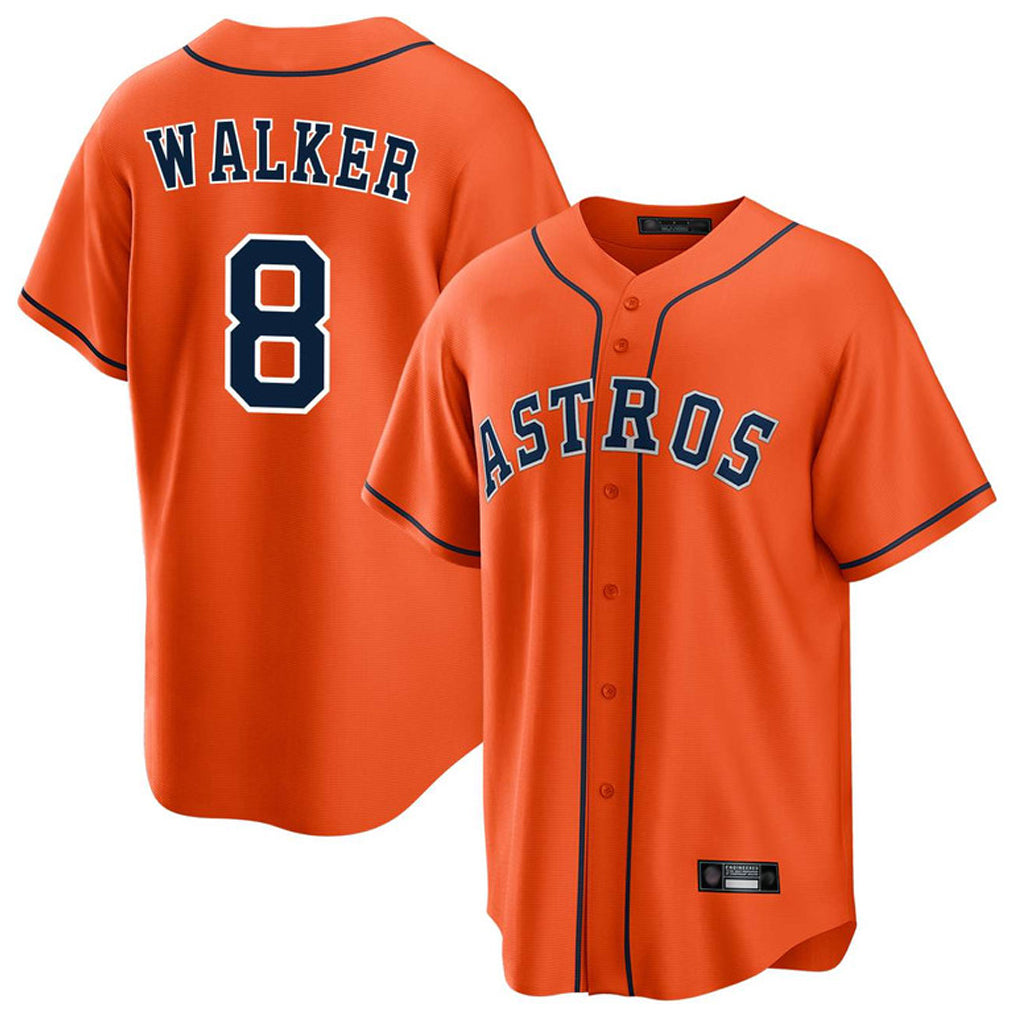 My Store H.Astros #8 Christian Walker Player Orange Home Game Stitched Jerseys