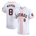 My Store H.Astros #8 Christian Walker Player White Limited Elite Home Stitched Jerseys