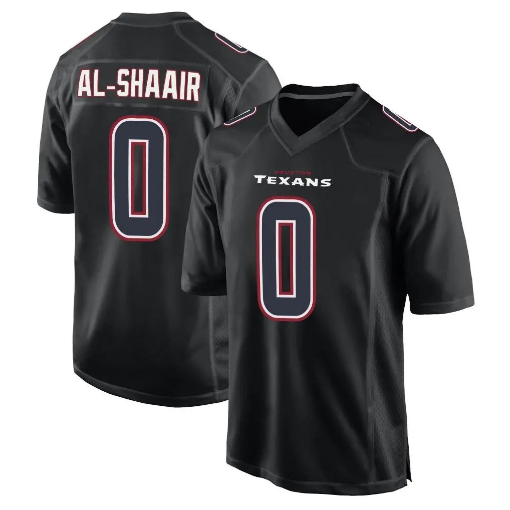 My Store H.Texans #0 Azeez Al-Shaair Player Black Fashion Home Game Stitched Jerseys