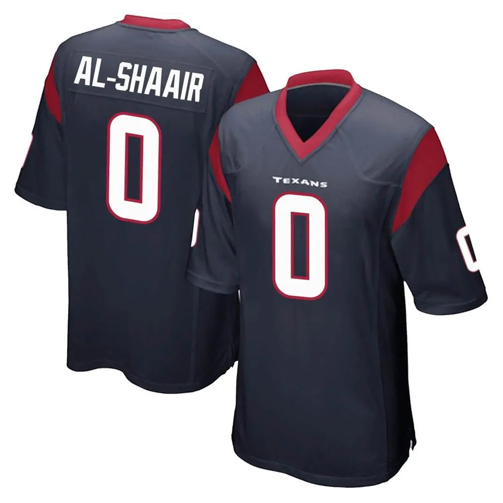 My Store H.Texans #0 Azeez Al-Shaair Player Navy Home Game Stitched Jerseys