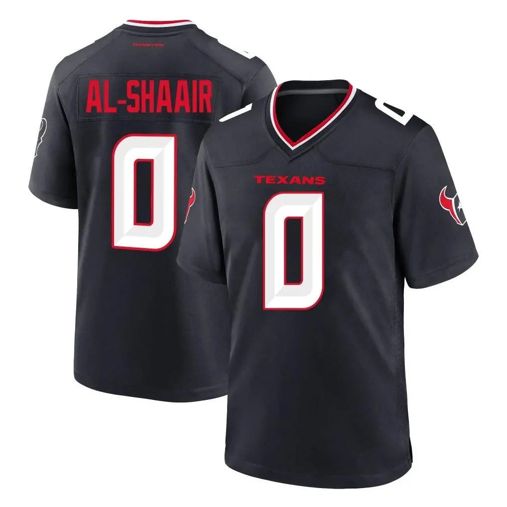 My Store H.Texans #0 Azeez Al-Shaair Player Navy Team Home Game Stitched Jerseys