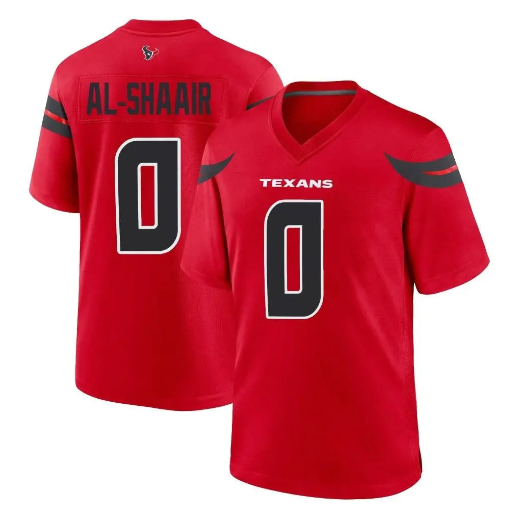 My Store H.Texans #0 Azeez Al-Shaair Player Red Alternate Home Game Stitched Jerseys