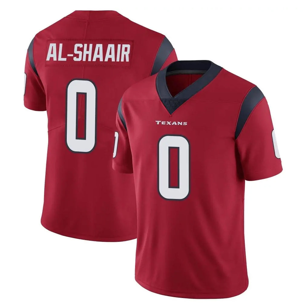 My Store H.Texans #0 Azeez Al-Shaair Player Red Limited Vapor Untouchable Home Game Stitched Jerseys