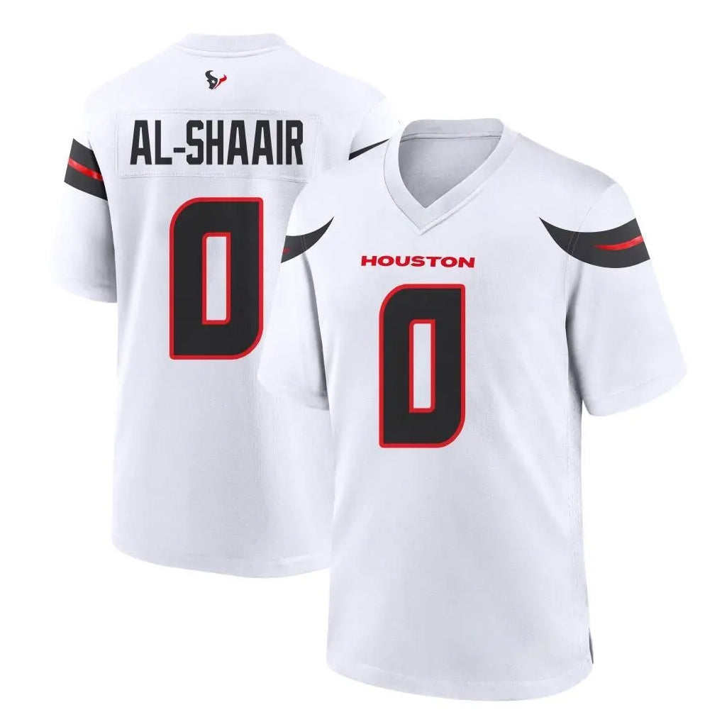 My Store H.Texans #0 Azeez Al-Shaair Player White Home Game Stitched Jerseys