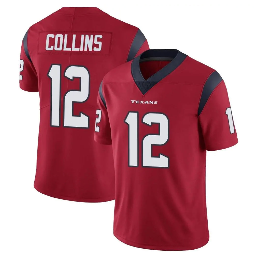 My Store H.Texans #12 Nico Collins Player Red Limited Vapor Untouchable Home Game Stitched Jerseys
