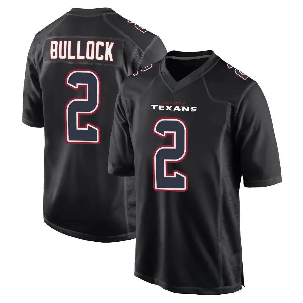 My Store H.Texans #2 Calen Bullock Player Black Fashion Home Game Stitched Jerseys