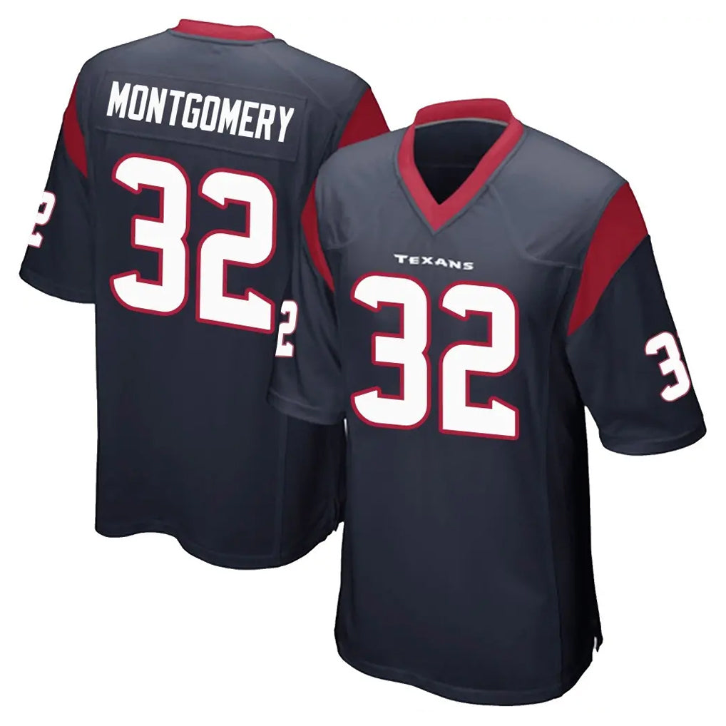My Store H.Texans #32 David Montgomery Player Navy Home Game Stitched Jerseys