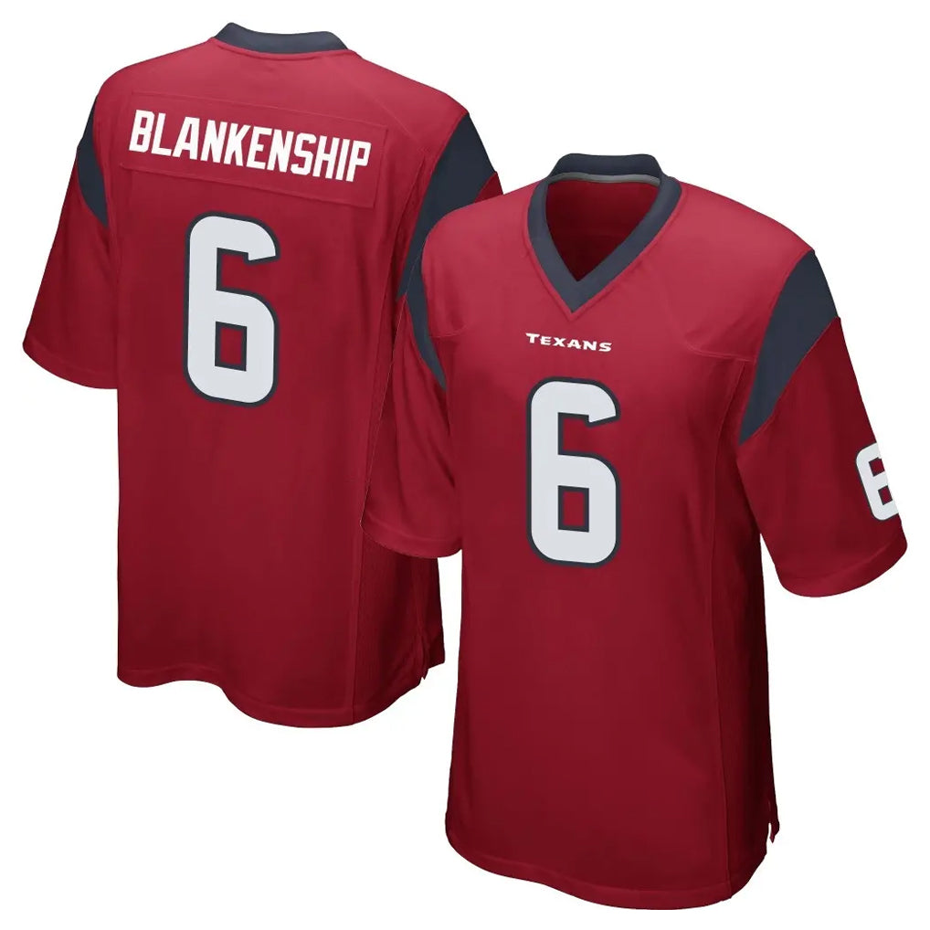 My Store H.Texans #6 Reed Blankenship Player Red Home Game Stitched Jerseys