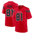 My Store H.Texans #81 Jayden Higgins Player Red Alternate Home Game Stitched Jerseys