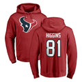 My Store H.Texans #81 Jayden Higgins Player Red Pro Line Pullover Hoodie Limited Game Stitched Jerseys