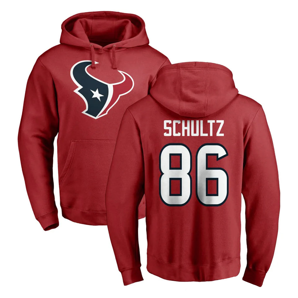 My Store H.Texans #86 Dalton Schultz Player Red Pro Line Pullover Hoodie Limited Game Stitched Jerseys