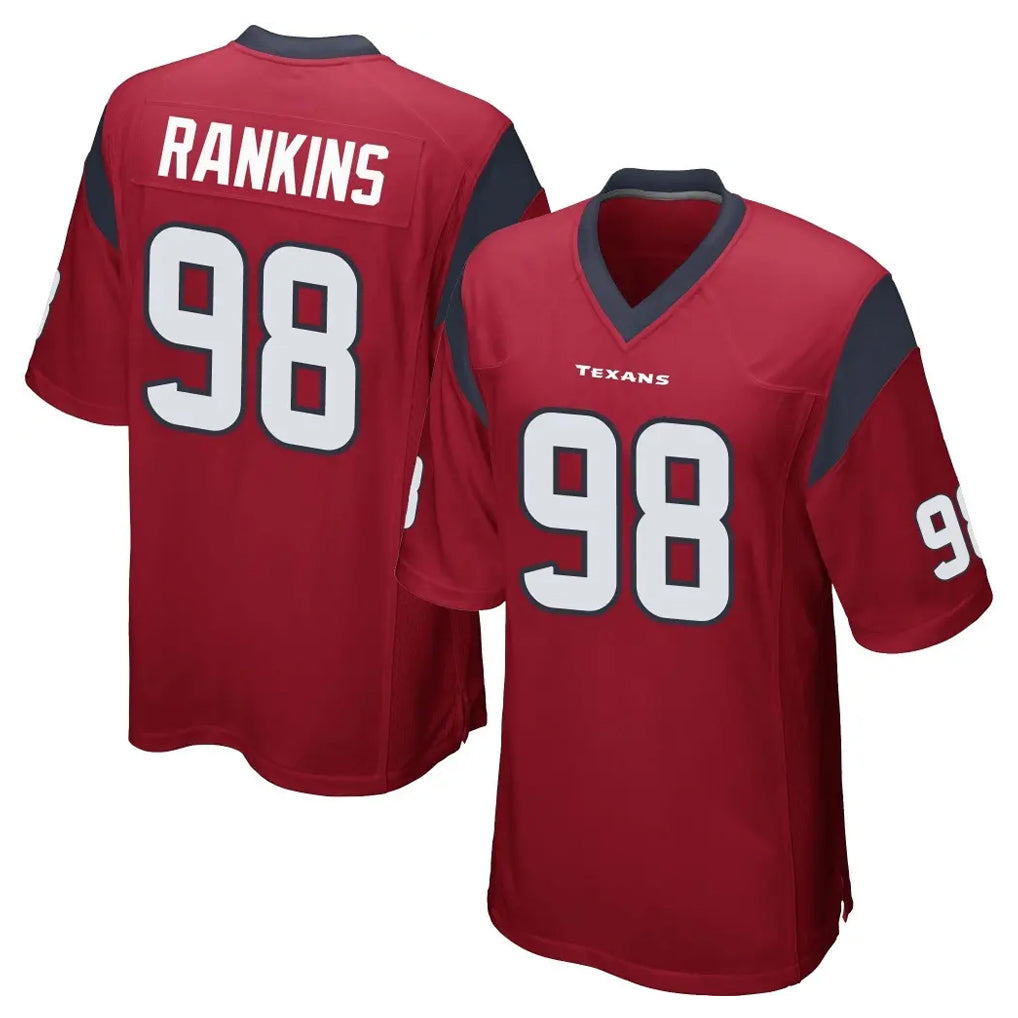 My Store H.Texans #98 Sheldon Rankins Player Red Home Game Stitched Jerseys