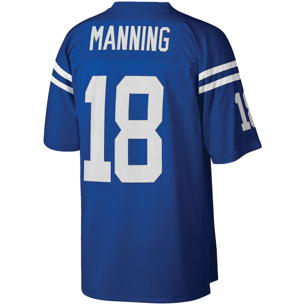 My Store I.Colts #18 Peyton Manning Mitchell & Ness Royal Big & Tall 1998 Retired Player Replica Puhic Stitched Jerseys