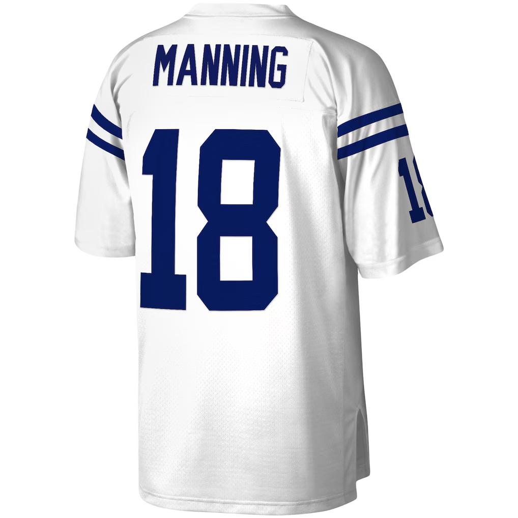 My Store I.Colts #18 Peyton Manning Mitchell & Ness White Legacy Replica Jersey