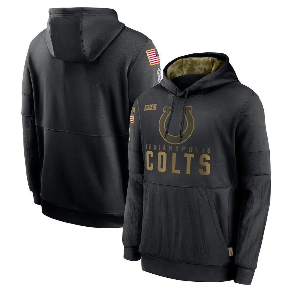 My Store IN.Colts Black Salute to Service Hoodies Limited Game Blank Player Stitched Jerseys