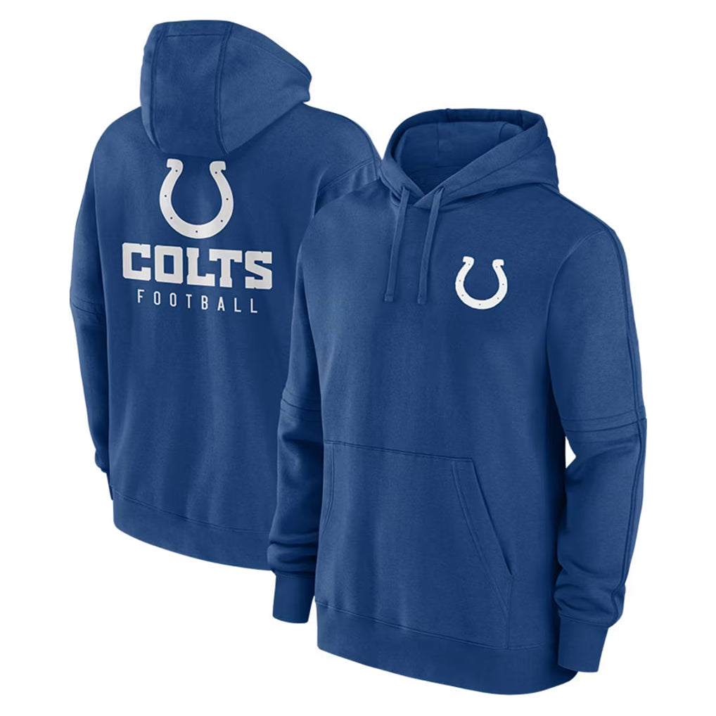 My Store IN.Colts Blue Sideline Club Fleece Long Sleeve Hoodie Limited Blank Player Stitched Jerseys