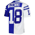 My Store IN.Colts #18 Peyton Manning Mitchell & Ness Royal-White Split Legacy Replica Stitched Jerseys