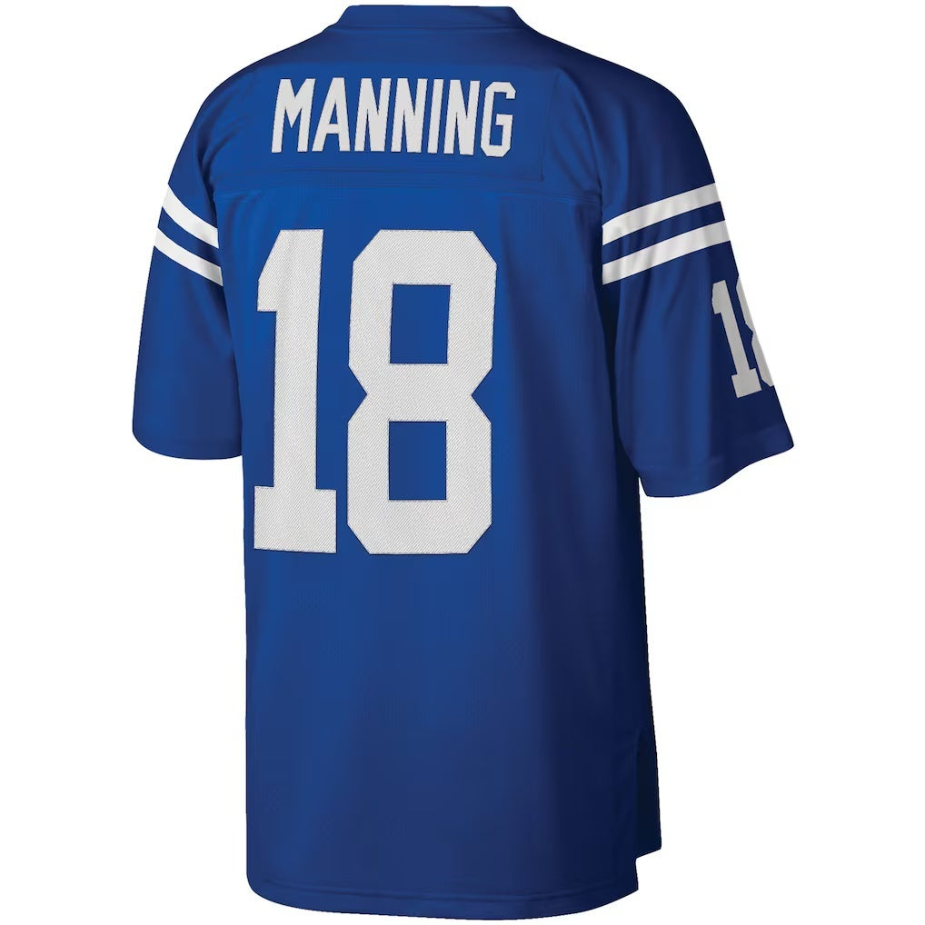 My Store IN.Colts #18 Peyton Manning Mitchell & Ness Royal Big & Tall Retired Player Replica Stitched Jerseys