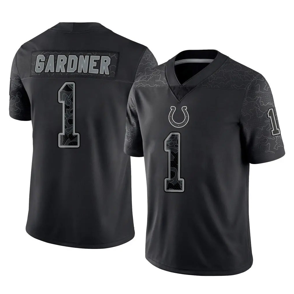 My Store IN.Colts #1 Sauce Gardner Player Black Reflective Limited Game Stitched Jerseys