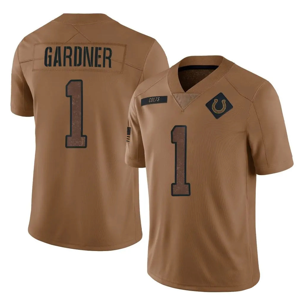 My Store IN.Colts #1 Sauce Gardner Player Brown Salute To Service Limited Stitched Jerseys