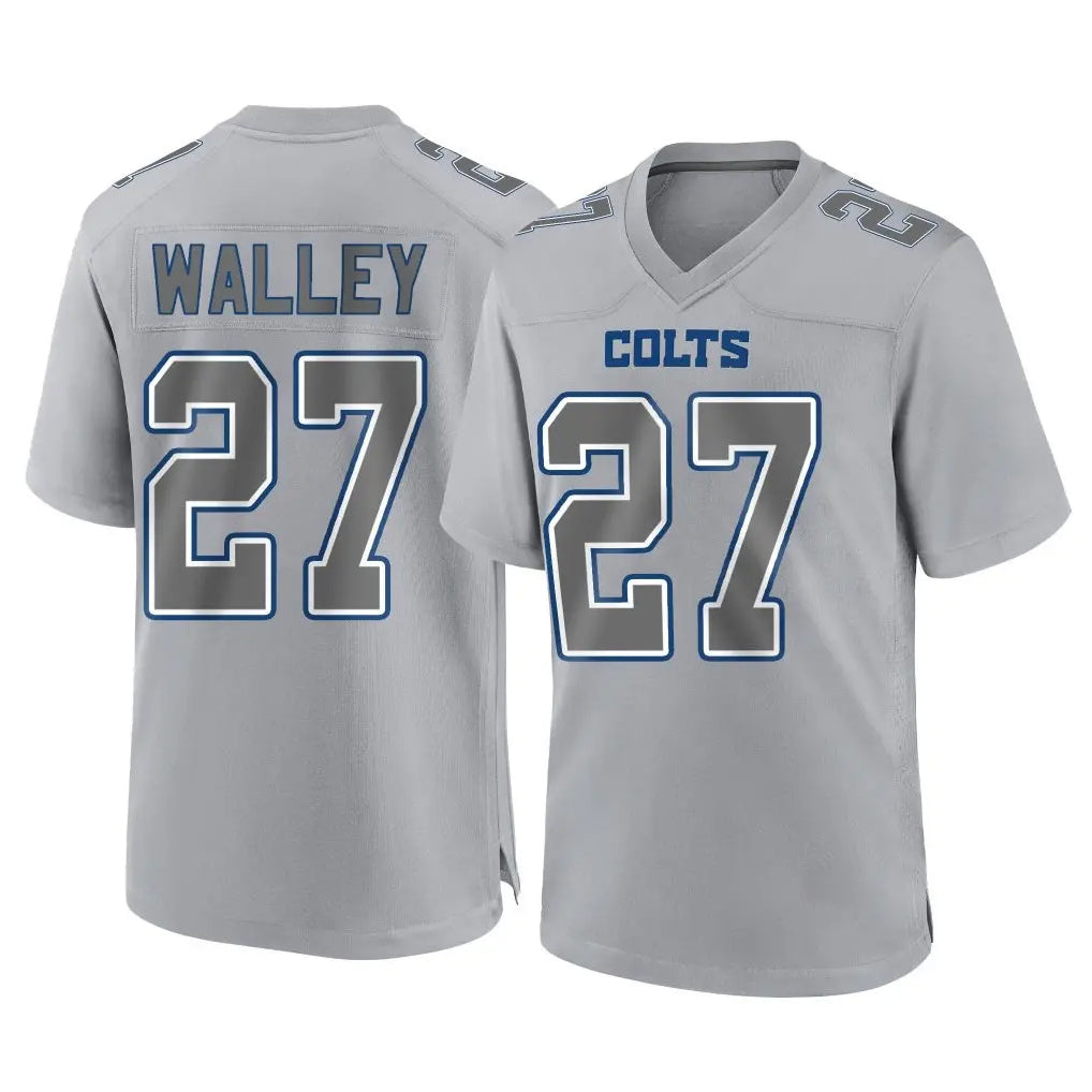 My Store IN.Colts #27 Justin Walley Player Gray Atmosphere Fashion Home Game Stitched Jerseys