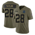 My Store IN.Colts #28 Jonathan Taylor Player Olive 2025 Salute To Service Limited Game Stitched Jerseys