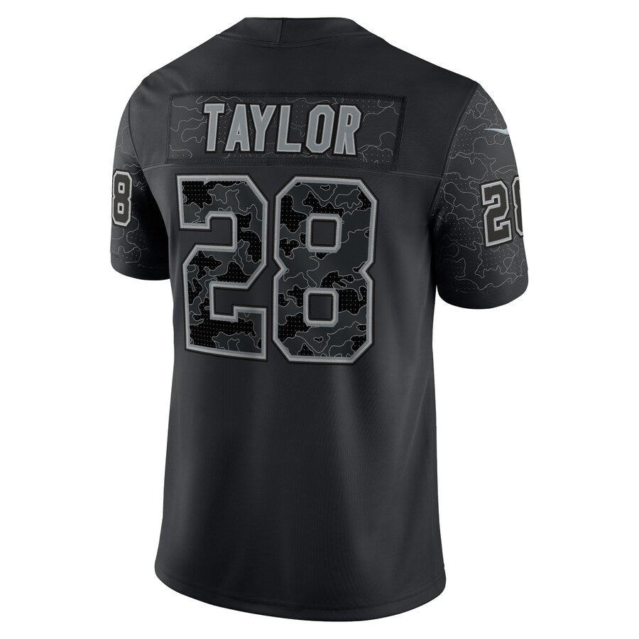 My Store IN.Colts #28 Jonathan Taylor Player RFLCTV Limited Black Stitched Jerseys