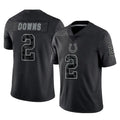 My Store IN.Colts #2 Josh Downs Player Black Reflective Limited Game Stitched Jerseys