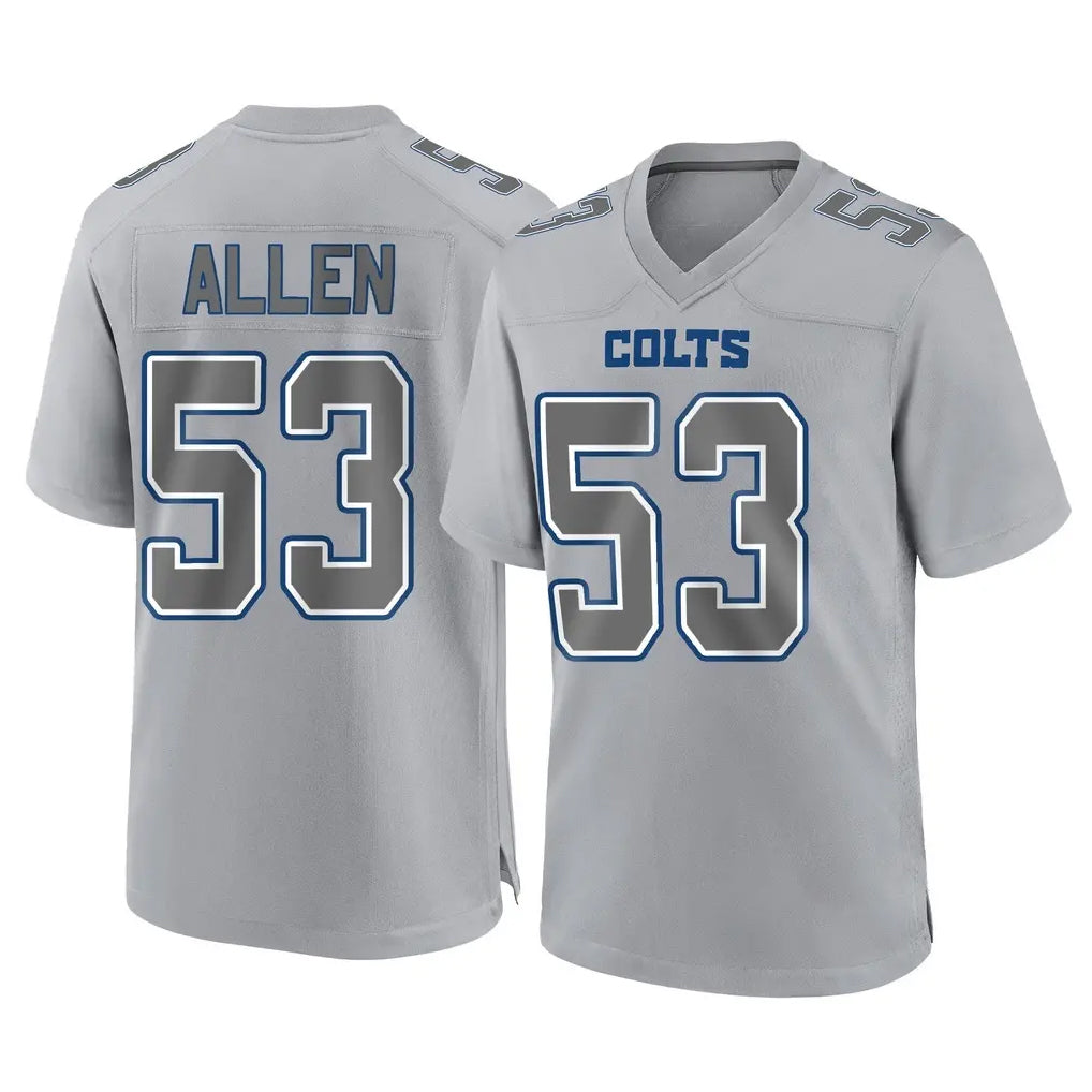 My Store IN.Colts #53 CJ Allen Player Gray Atmosphere Fashion Home Game Stitched Jerseys