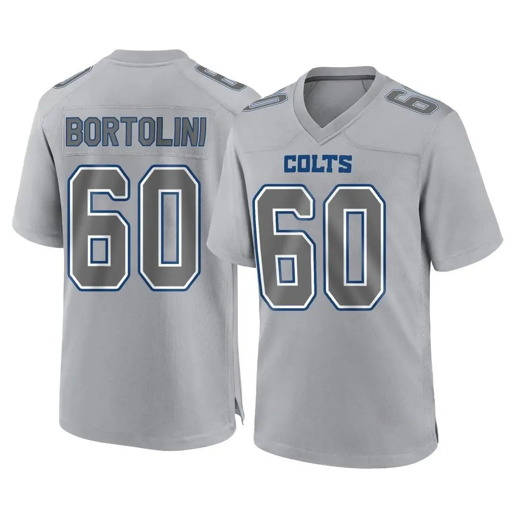My Store IN.Colts #60 Tanor Bortolini Player Gray Atmosphere Fashion Home Game Stitched Jerseys