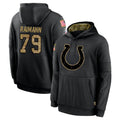 My Store IN.Colts #79 Bernhard Raimann Player Black Salute to Service Hoodies Limited Game Stitched Jerseys