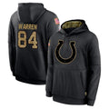 My Store IN.Colts #84 Tyler Warren Player Black Salute to Service Hoodies Limited Game Stitched Jerseys