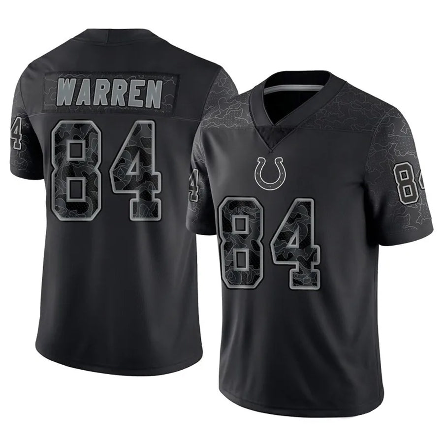 My Store IN.Colts #84 Tyler Warren Player RFLCTV Limited Black Stitched Jerseys