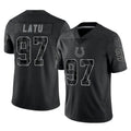 My Store IN.Colts #97 Laiatu Latu Player Black Reflective Limited Game Stitched Jerseys