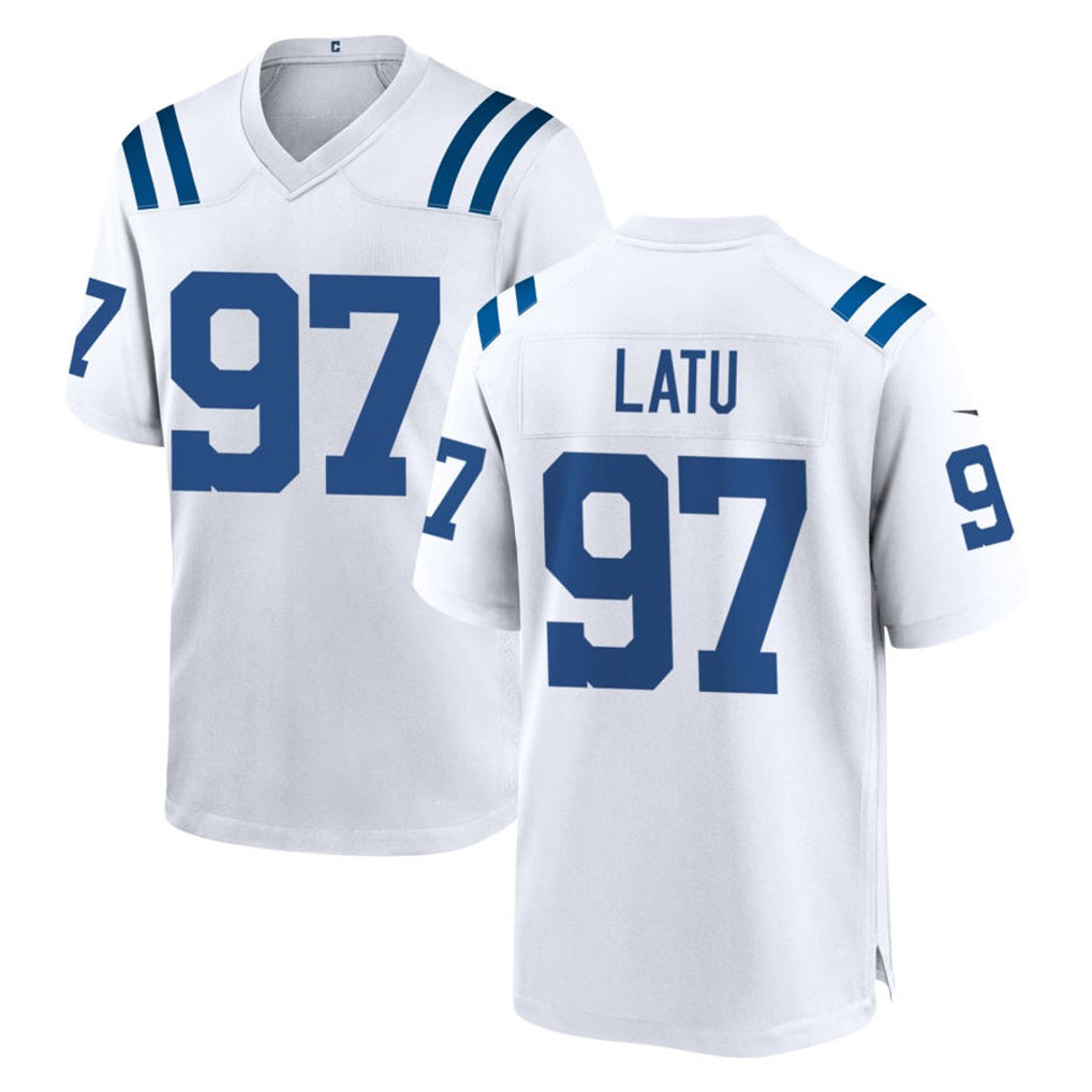 My Store IN.Colts #97 Laiatu Latu Player White Home Game Stitched Jerseys